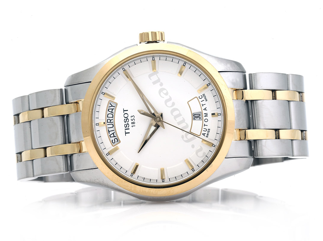 Đồng hồ Tissot T035.407.22.011.00 Quartz T-Trend Couturier mạ vàng cao cấp.