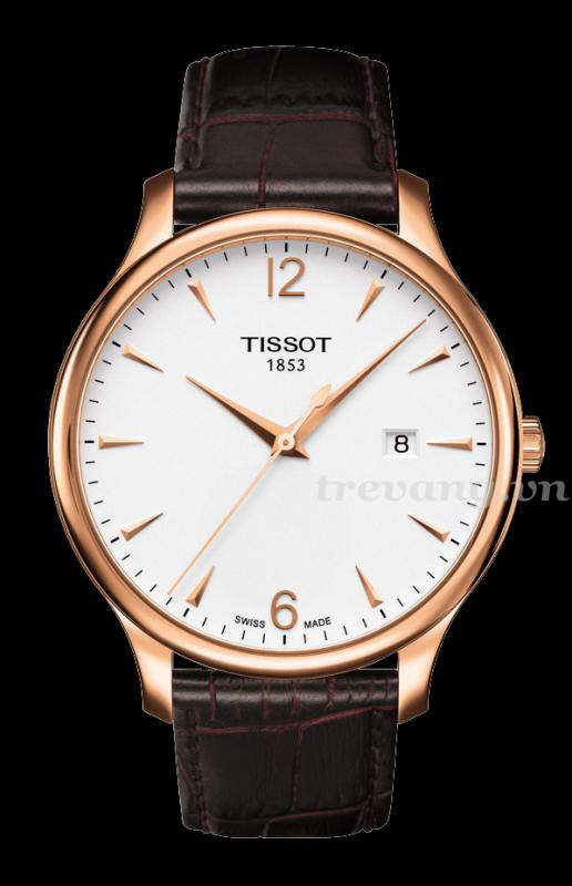 Đồng hồ Tissot 1853 T063.610.36.037.00 dây đeo da, mạ vàng cao cấp.