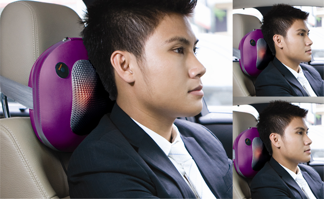 Gối massage hồng ngoại Pillow PL-819B phù hợp với người lái xe.