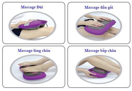 Gối massage hồng ngoại Pillow PL-819B matxa đa điểm.