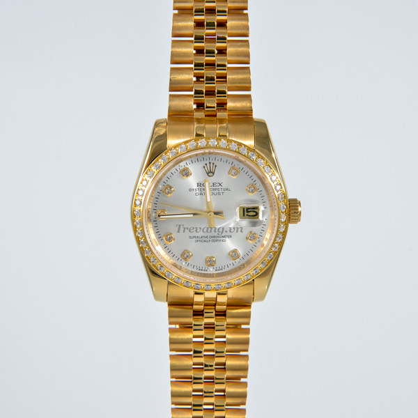 Đồng hồ Rolex nam Datejust full gold đính đá đẳng cấp
