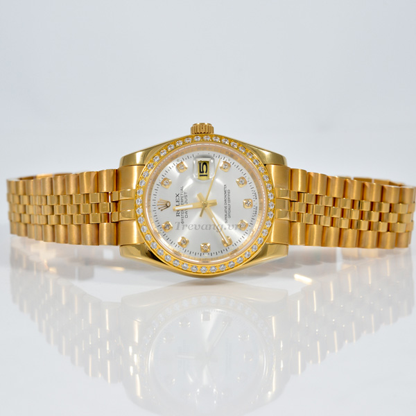Đồng hồ Rolex nam Datejust full gold đính đá sang trọng