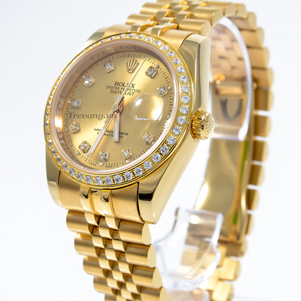 Đồng hồ Rolex nam Datejust full gold mặt vàng
