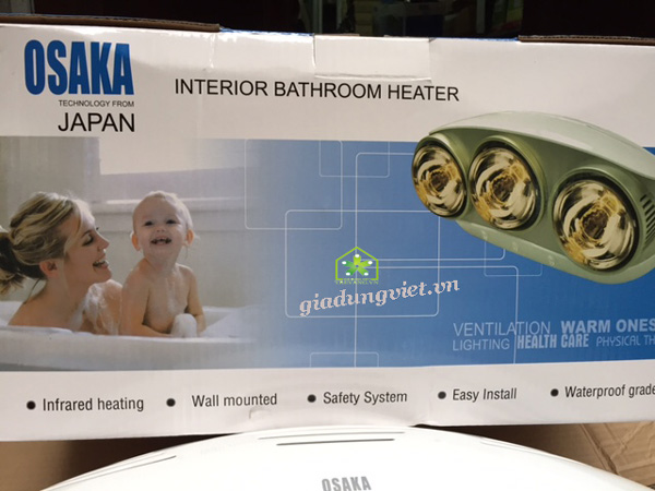 Đèn sưởi nhà tắm Osaka 2 bóng vỏ hộp