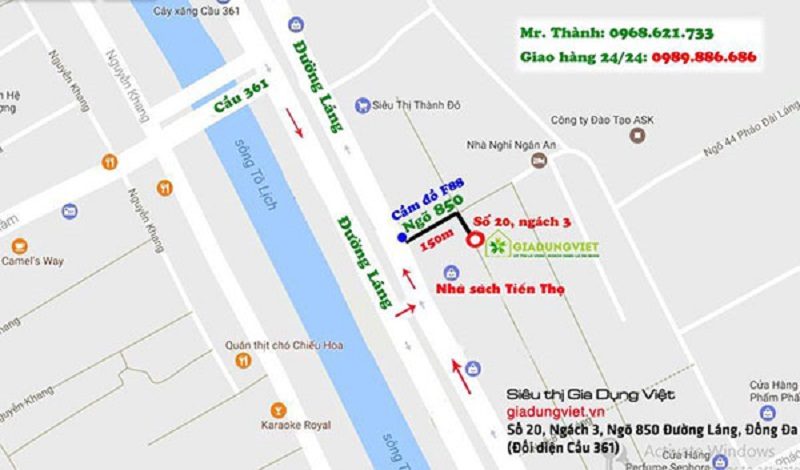 địa chỉ showroom gia dụng việt