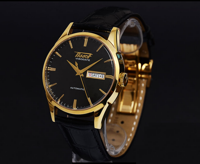 đồng hồ Tissot T-Classic Automatic T019.430.36.051.01 Visodate Đồng hồ Tissot mạ vàng, mặt sapphia đen "tưởng không trẻ" hóa ra "trẻ không tưởng"