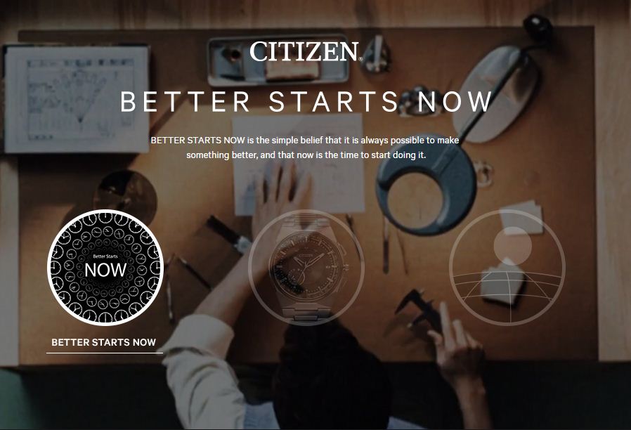 Citizen japan ý nghĩa thông điệp BETTER STARTS NOW