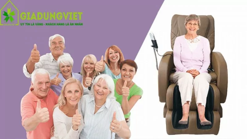 Sử dụng ghế massage hỗ trợ điều trị xương khớp cho người già