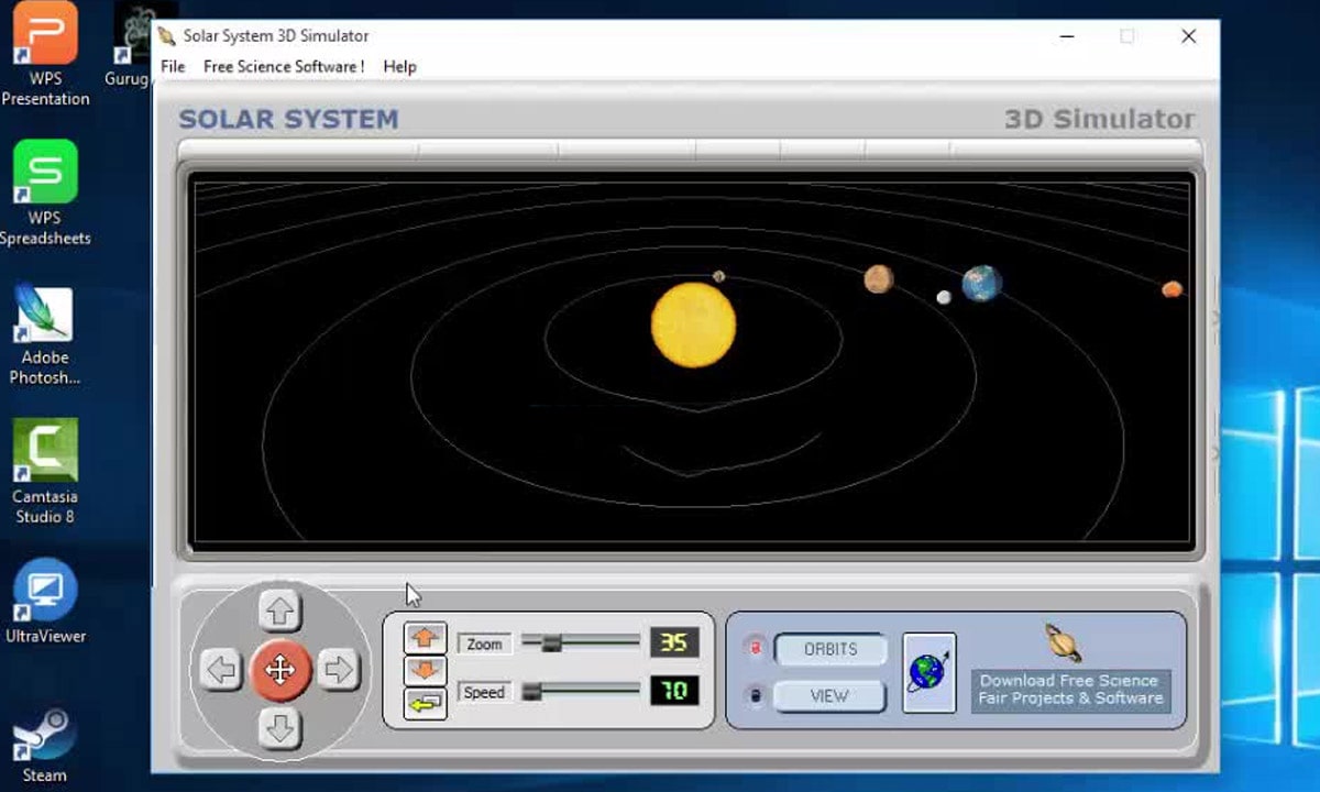 Tải solar system, phần mềm giả lập hệ mặt trời chuyên nghiệp