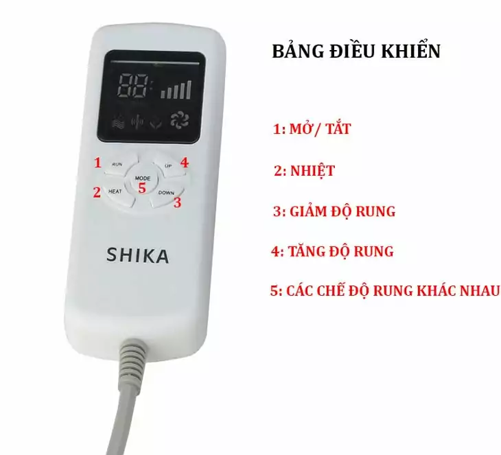 máy đai massage bụng Shika SK-811 điều khiển