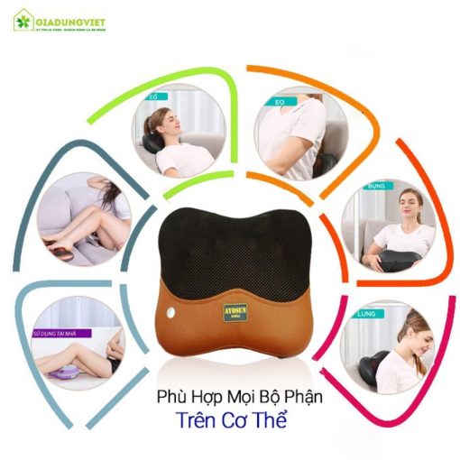 Gối massage hồng ngoại AYOSUN AYS – 696E8 cho mọi vị trí