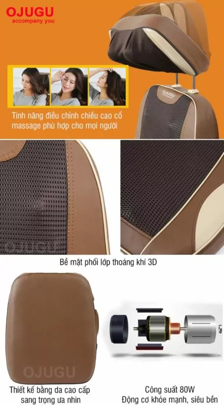 Chi tiết đệm massage OJUGU – GTK370