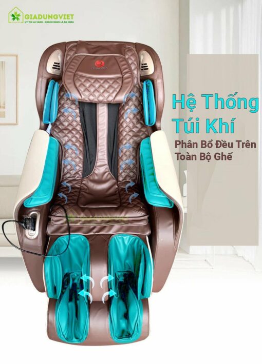 ghế massage toàn thân Okinawa OS 990 hệ thống túi khi